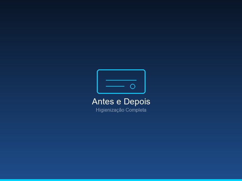 Antes e depois - higienização de ar condicionado